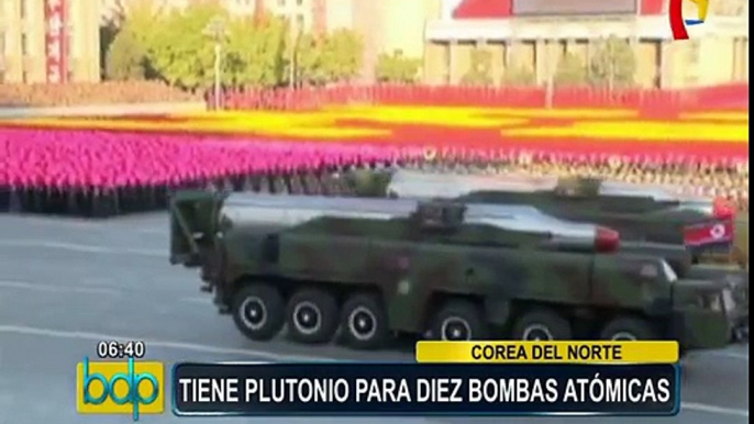 Seúl: advierten que Corea del Norte tiene plutonio para diez bombas atómicas