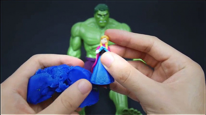 Play Doh ICE CREAM for HULK w/ Surprise eggs! Frozen McQueen Cars Disney Toys Playdough Colors