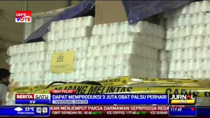 Polisi Gerebek Pabrik Pembuat Obat Palsu di Tangerang