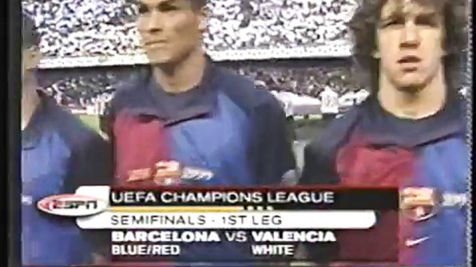 02.05.2000 - 1999-2000 UEFA Champions League Semi Final 1st Leg Valencia CF 4-1 Barcelona