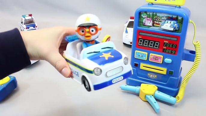 뽀로로 경찰차 로보카 폴리 주유소 장난감 Pororo Police Car Robocar Poli Toys Мультики про машинки YouTube