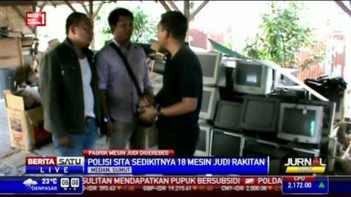 Polisi Gerebek Gudang Perakitan Mesin Judi Jackpot