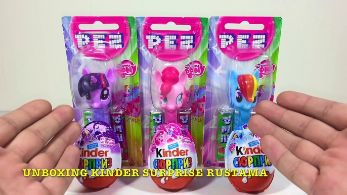 Киндер Сюрпризы Май Литл Пони и Игрушки ПЕЦ,Unboxing PEZ My Little Pony Toys & Kinder Surprise eggs