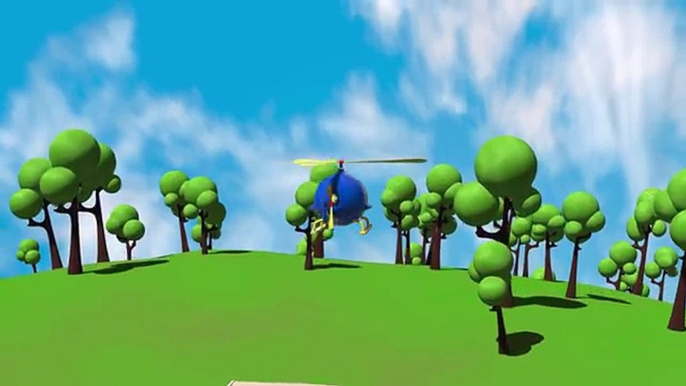 Cartoon Airport! Build 3d BABY Helicopter. Learn Numbers (1-5) Construction Cartoon 3