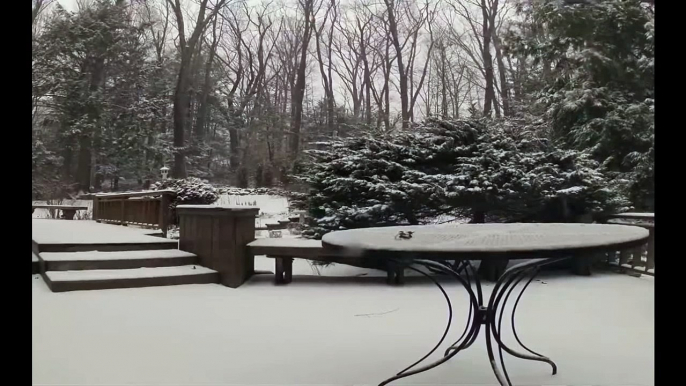 Timelapse d'une impressionnante chute de neige