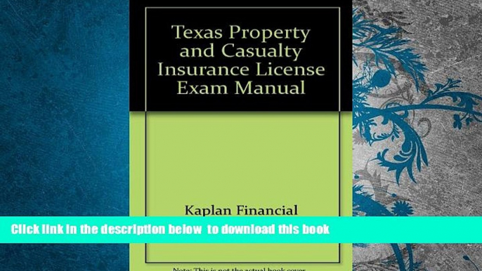 PDF [DOWNLOAD] Texas Property   Casualty Insurance License Exam Manual TRIAL EBOOK