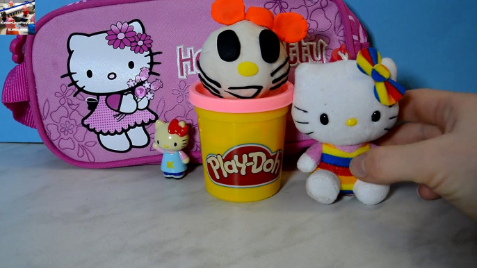 Play-Doh Hello Kitty and more Hello Kitty. Create Hello Kitty with Play-Doh. Plasticine Hello Kitty!