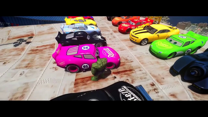 HULK CARS SMASH PARTY 2! Custom Colors Lightning McQueen!! Disney Pixar Cars Fun