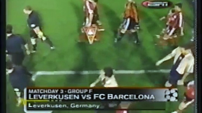 25.09.2001 - 2001-2002 UEFA Champions League Group F Matchday 2 Bayer 04 Leverkusen 2-1 Barcelona