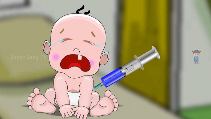 Funny Little Baby Injections in The Bottom | Learning Colors for Kids with Baby Doll