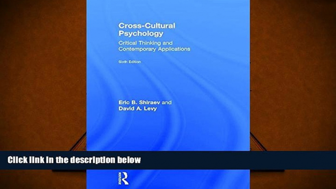 Kindle eBooks  Cross-Cultural Psychology: Critical Thinking and Contemporary Applications, Sixth