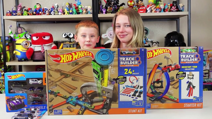 Hot Wheels Cars Track Builder System Stunt Kit & Starter Kit Hot Wheels Collection Kinder Playtime