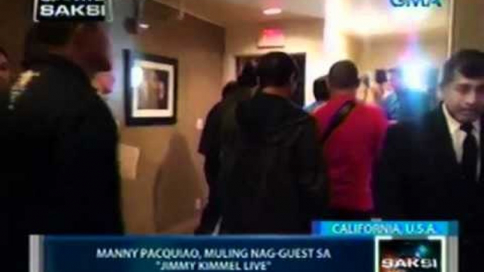 Saksi: Manny Pacquiao, muling nag-guest sa 'Jimmy Kimmel Live'