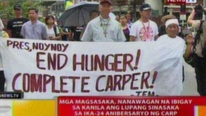 BT:  Mga magsasaka, nanawagan na ibigay ang lupang sinasaka sa ika-24 anibersaryo ng CARP