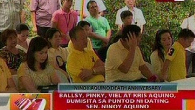 BT: Ballsy, Pinky, Viel at Kris Aquino, bumisita sa puntod ni Ex-Sen. Ninoy Aquino