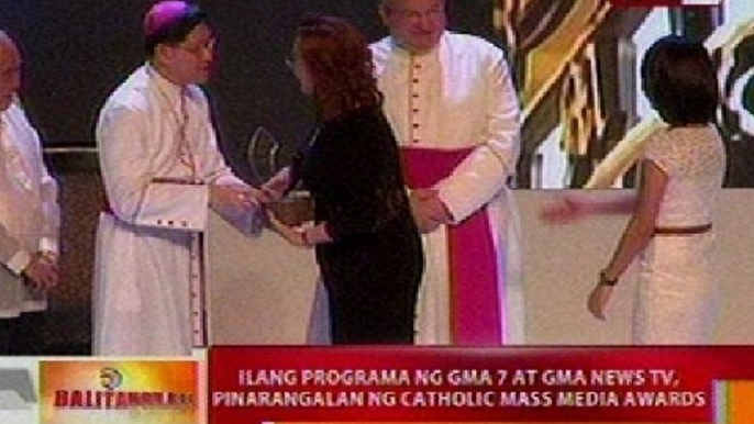 BT: Ilang programa ng GMA 7 at GMA News TV, pinarangalan ng Catholic Mass Media Awards