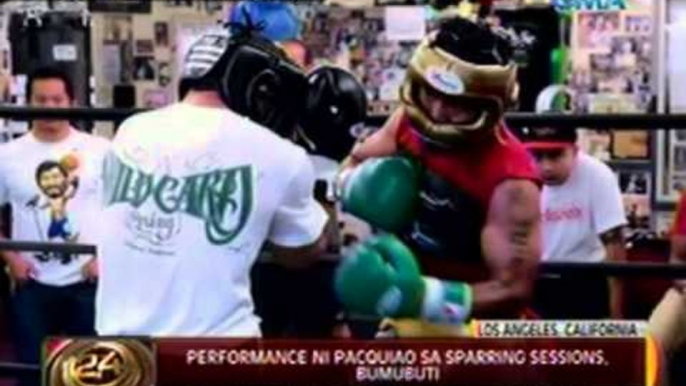 24 Oras: Performance ni Pacquiao sa sparring sessions, bumubuti