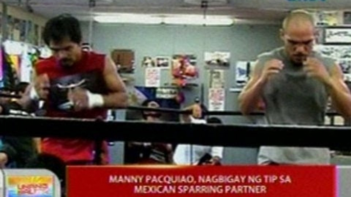 UB: Manny Pacquiao, nagbigay ng tip sa Mexican sparring partner