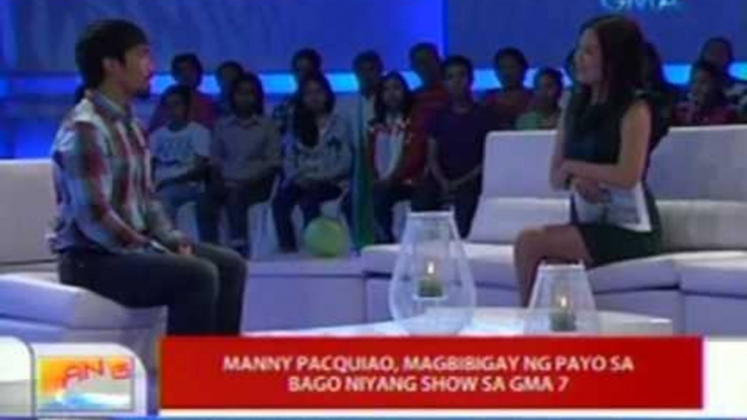 UB: Manny Pacquiao, magbibigay ng payo sa bago niyang show sa GMA 7