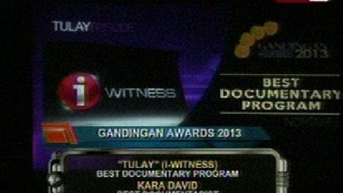 NTG: Ilang programa at personalidad ng GMA News, pinarangalan sa 2013 Gandingan Awards