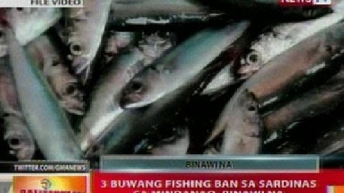 BT: 3 buwang fishing ban sa sardinas sa Mindanao, binawi na