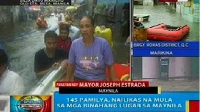 BP: 145 pamilya, nailikas na mula sa mga binahang lugar sa Maynila