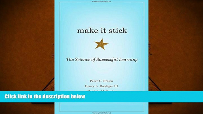 Epub  Make It Stick: The Science of Successful Learning For Ipad