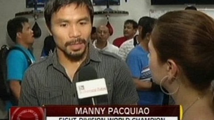 24 Oras: Pacquiao, iniaalay ang laban nila ni Rios sa mga sinalanta ng bagyo