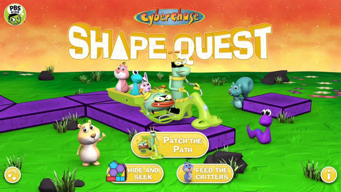 CyberChase Shape Quest! - Hide and Seek | Find the animals [Educational Game 4 Kids]