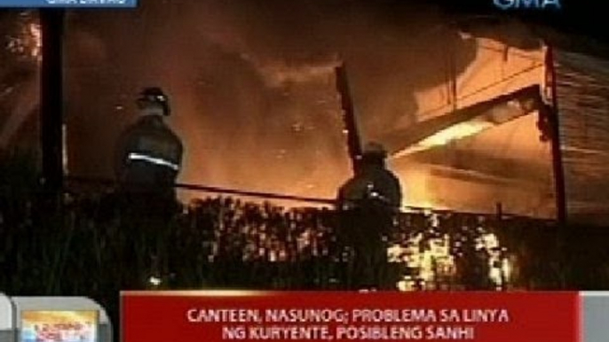 UB: Canteen, nasunog sa Davao City; problema sa linya ng kuryente, posibleng sanhi