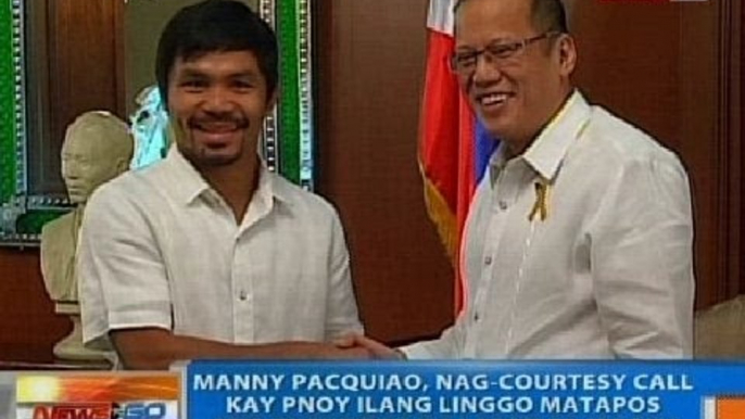 NTG: Pacquiao, nag-courtesy call kay PNoy ilang linggo matapos ang laban sa Macau