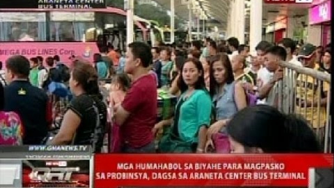 QRT: Mga humahabol sa biyahe para magpasko sa probinsya, dagsa sa Araneta Ctr. Bus Terminal