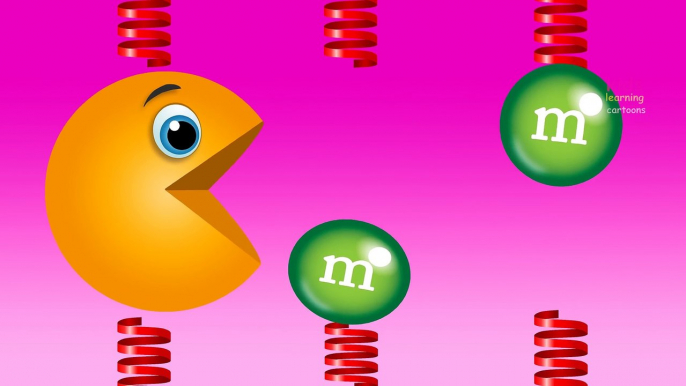 Learn Colors Pacman for Toddlers Kids - Spring Colors M&Ms - Fun Learning Colours Videos for Kids