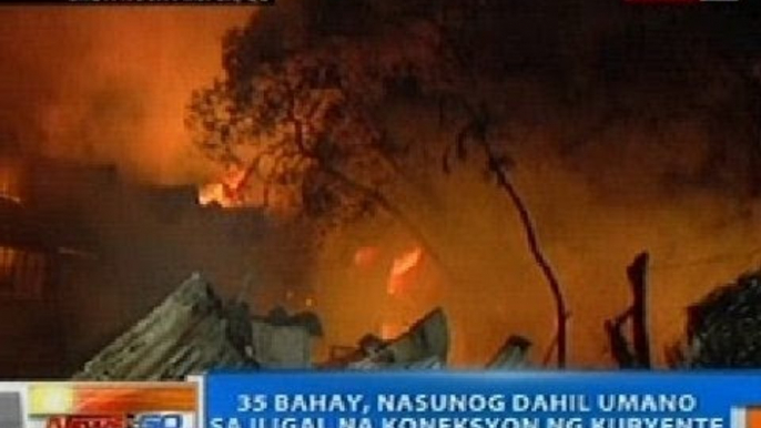 NTG: 35 bahay sa Brgy. Nova Proper, nasunog dahil umano sa iligal no koneksyon ng kuryente