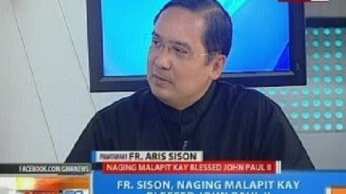 NTG: Fr. Aris Sison, naging malapit kay Blessed John Paul II