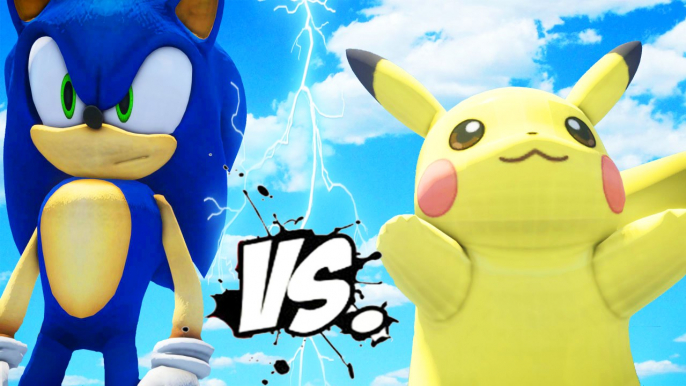 SONIC THE HEDGEHOG VS PIKACHU (POKEMON)