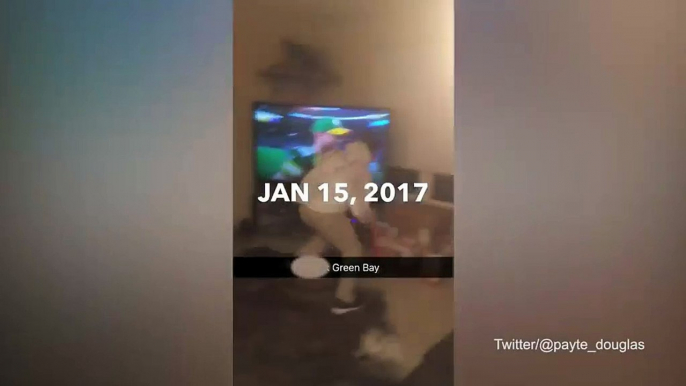 Angry Cowboys fan trashes TV after playoff loss to the Packers