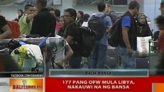 BT: 177 pang OFW mula Libya, nakauwi na ng bansa