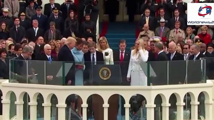 Donald Trump takes the oath of office to become the 45th president of the United States.