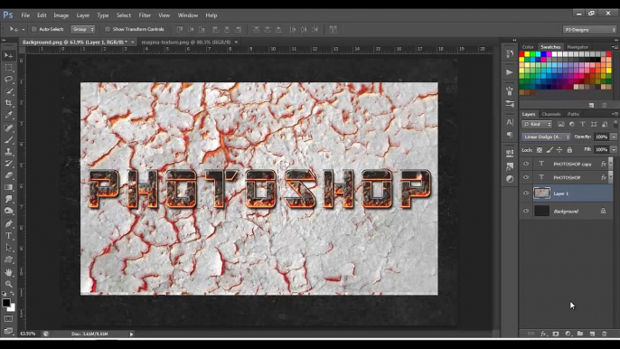 Fire Text Effect Photoshop cs6 tutorial