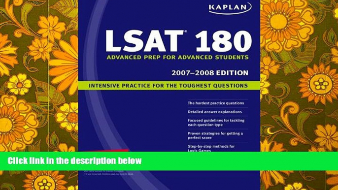 Read Book Kaplan LSAT 180 2007-2008 Kaplan  For Kindle