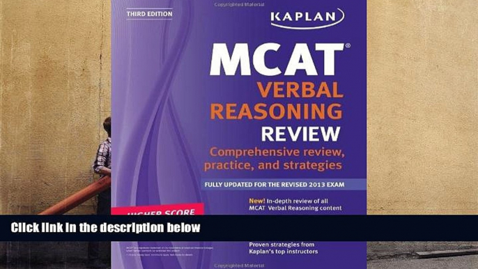 PDF [Download]  Kaplan MCAT Verbal Reasoning Review Notes (Kaplan Test Prep) Kaplan  For Kindle