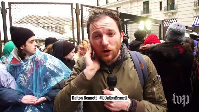 Standing Rock protesters block entrance to Trump's inauguration