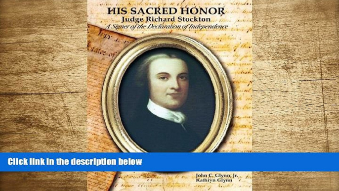 READ book His Sacred Honor John C. Glynn Jr. Pre Order