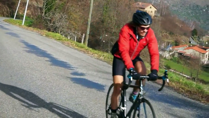 CYCLING MONTAGE in WINTER at france