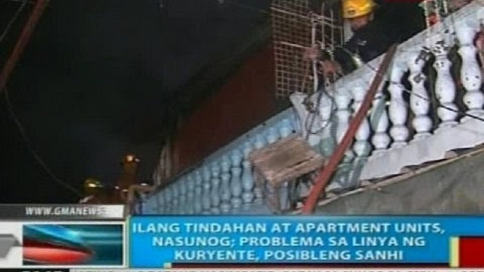 Ilan tindahan at apartment units sa Navotas City, nasunog dahil umano problema sa linya ng kuryente