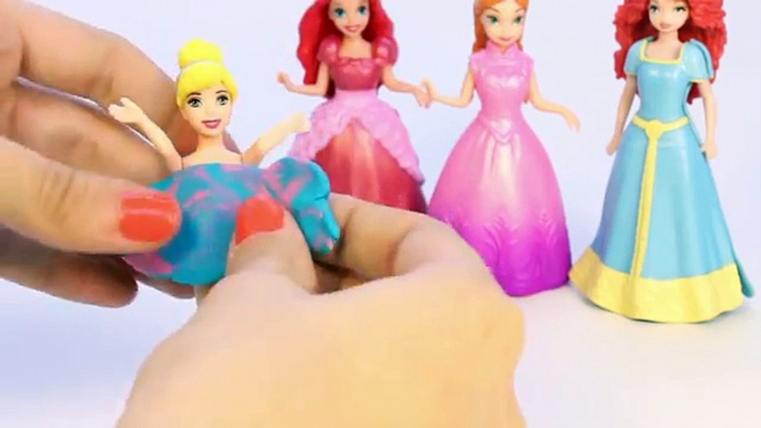 Play Doh Disney Princess Cinderella Ariel Merida Anna Disney Princess Dolls Frozen MagiClip