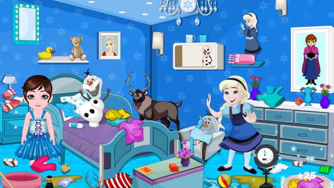 Frozen Babies Room Cleaning: Disney princess Frozen - Best Baby Games For Girls