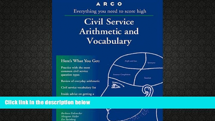 Best PDF  Arco Civil Service Arithmetic and Vocabulary: Everything You Need to Know to Get a Civil