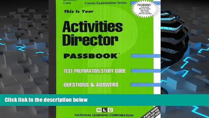 Audiobook  Activities Director(Passbooks) (Career Examination Passbooks) Jack Rudman  For Online